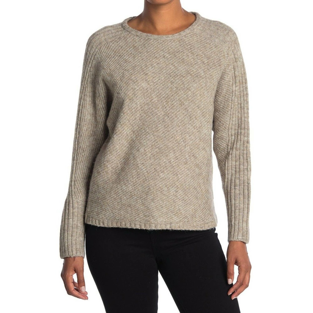 Max Studio Cozy Ribbed Knit Puff Sleeve Sweater XL